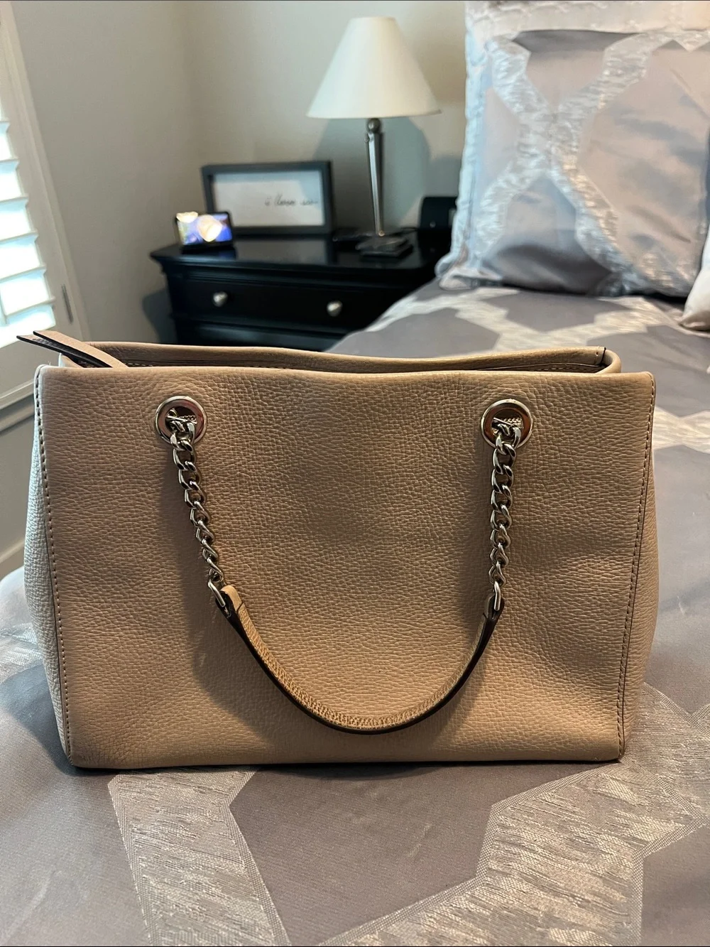 kate spade New York Blush Leather Chain-Handle Tote